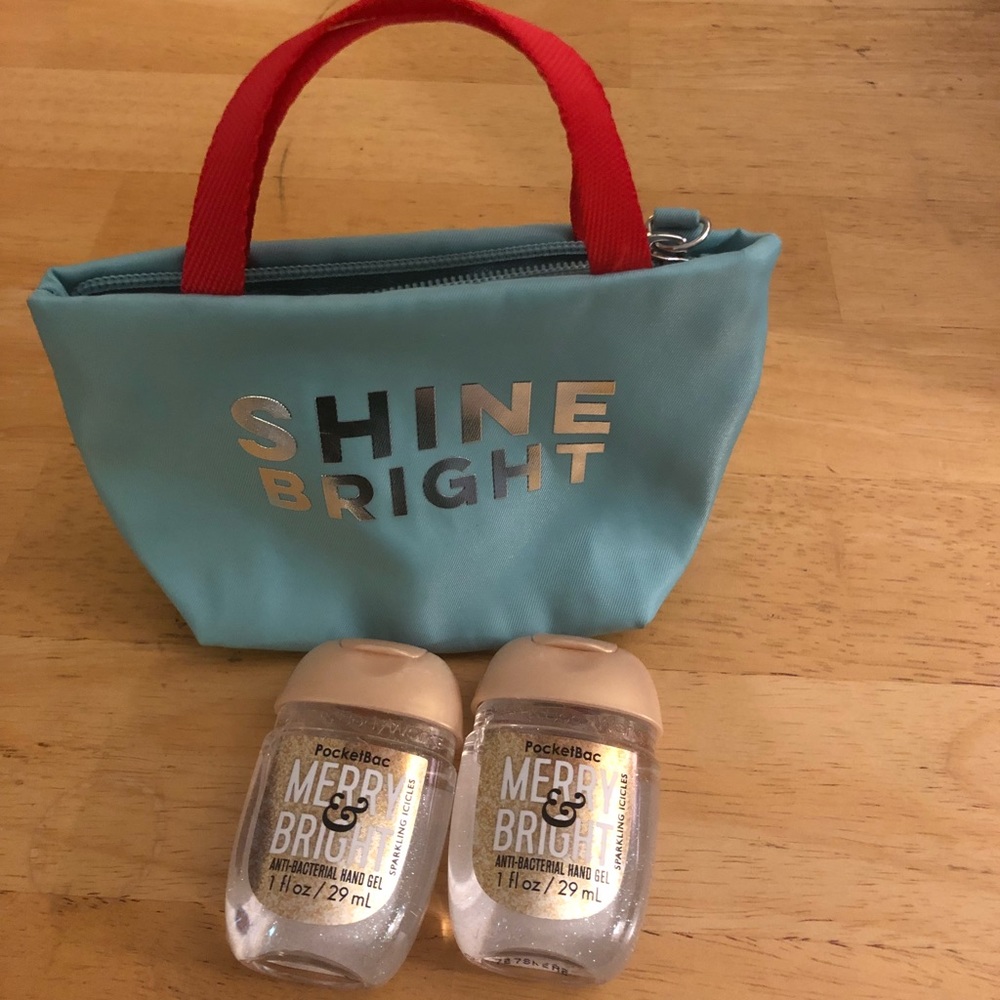BBW hand sanitizer & bag